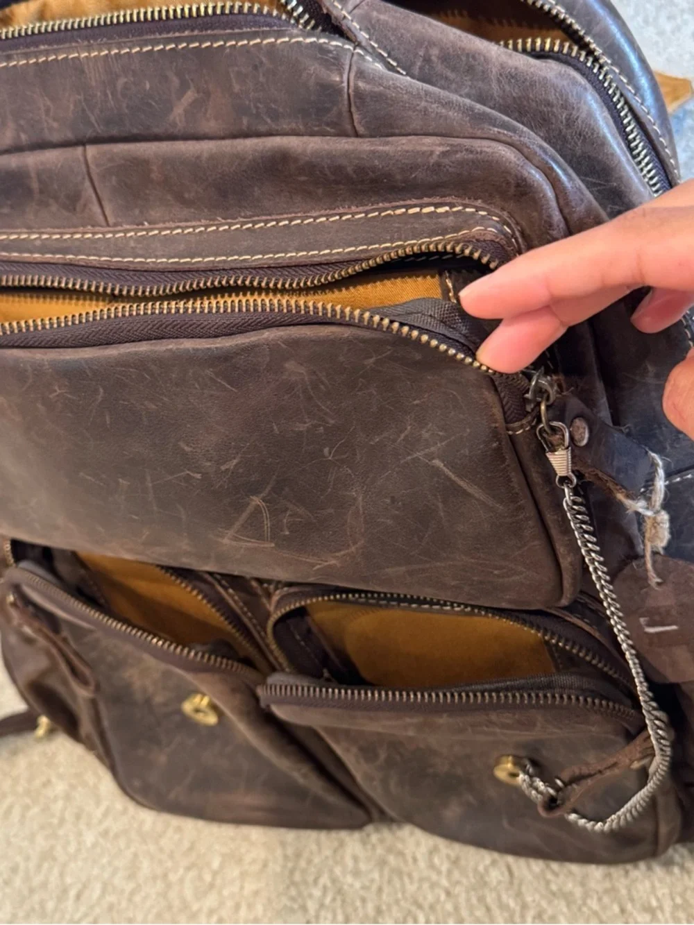 Handcrafted Authentic Leather Backpack